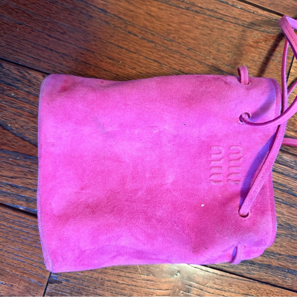 Miu Miu Vibrant Pink Suede Mini Bag